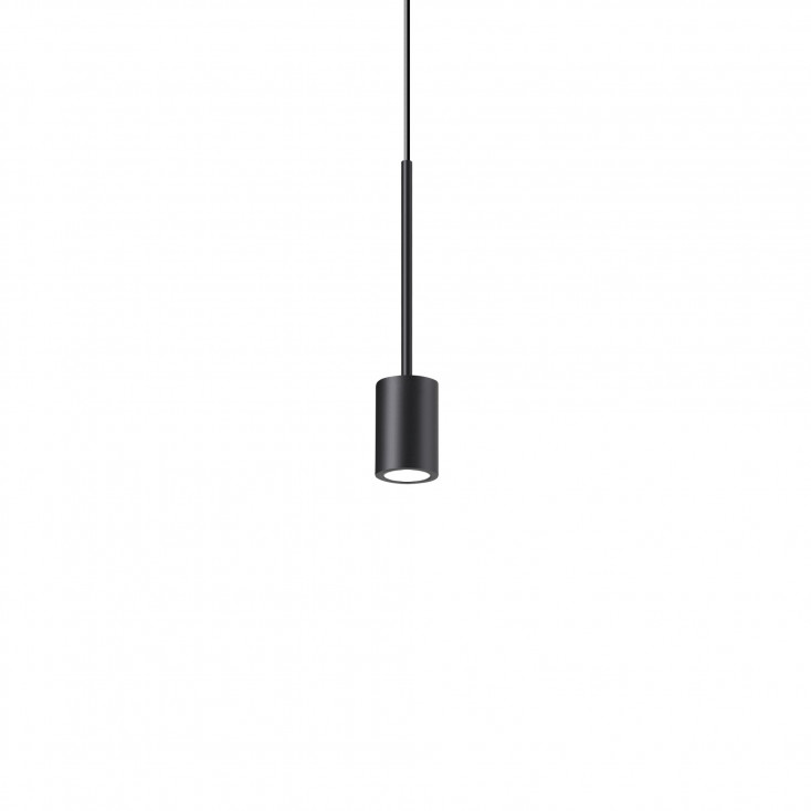 Lampada a sospensione singola a LED con diffusore in alluminio tondo