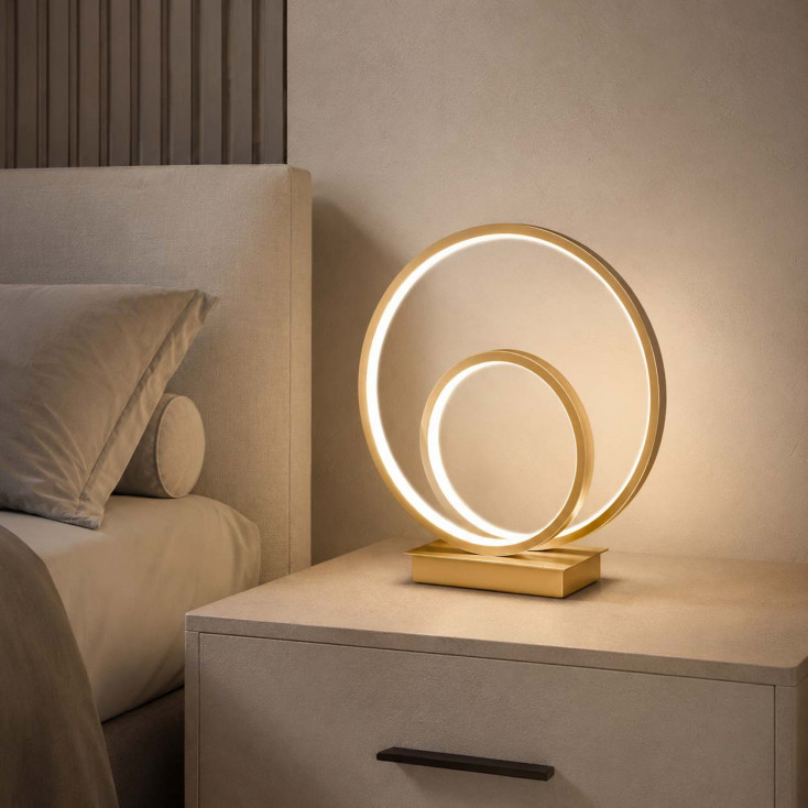 Lampada da comodino LED in metallo con diffusore in acrilico 4000 K