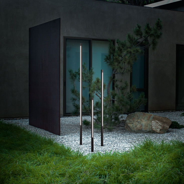 Lampione da giardino a led in alluminio media e diffusore in policarbonato