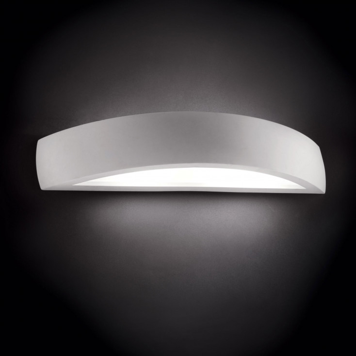 Lampada da parete struttura in metallo e diffusore in vetro satinato