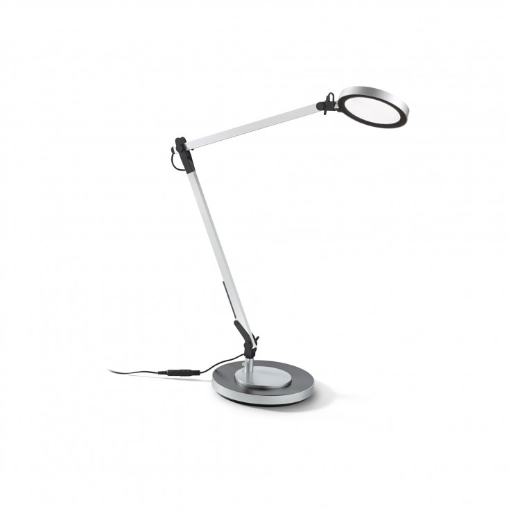 Lampada da scrivania a led dimmerabile in alluminio e PVC diffusore orientabile