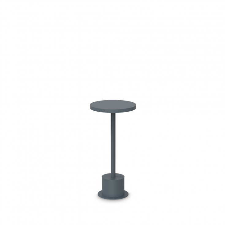 Lampada da tavolo a led dimmerabile con struttura in alluminio bassa e larga