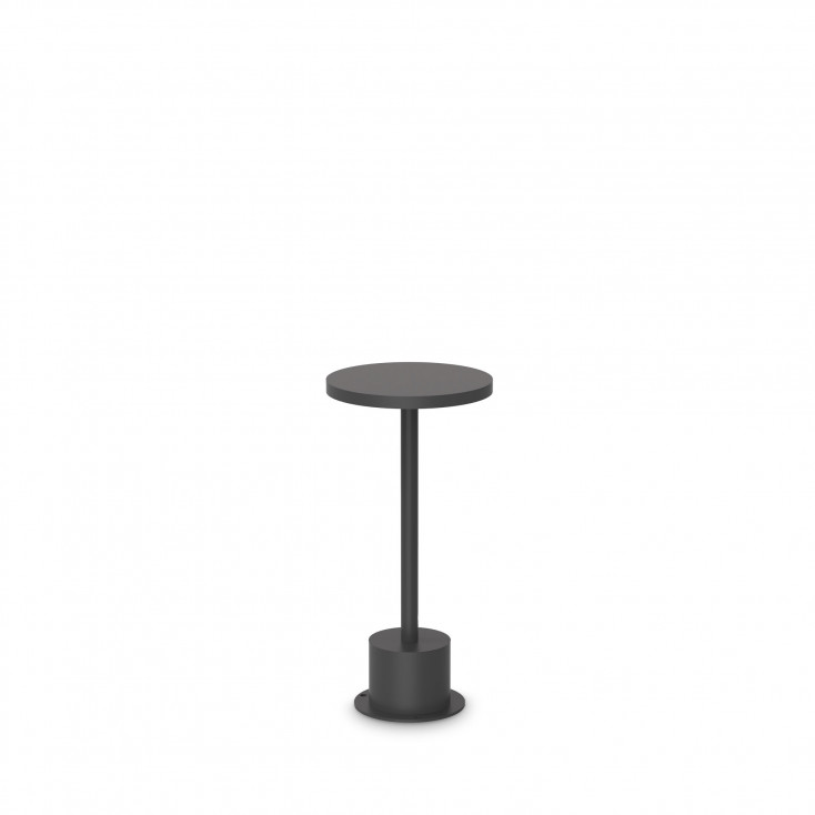 Lampada da tavolo a led dimmerabile con struttura in alluminio bassa e larga