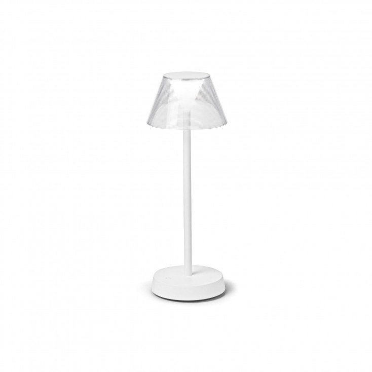 Lampada da tavolo a led dimmerabile struttura iin metallo e pvc