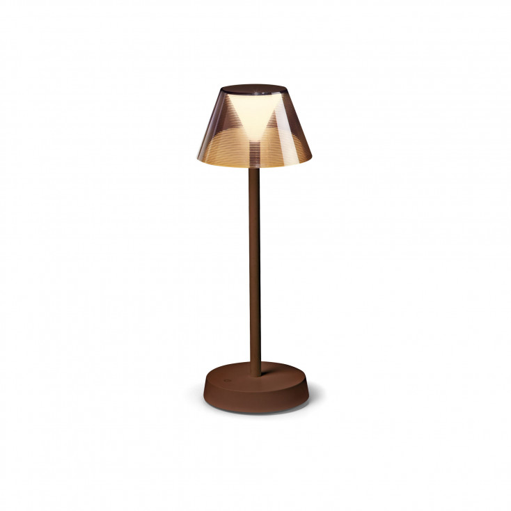 Lampada da tavolo a led dimmerabile struttura iin metallo e pvc