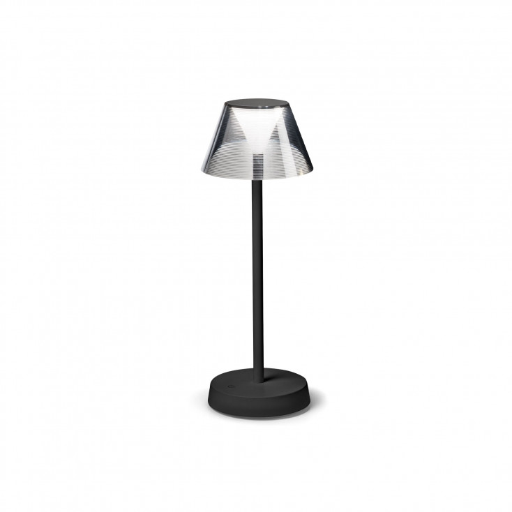 Lampada da tavolo a led dimmerabile struttura iin metallo e pvc