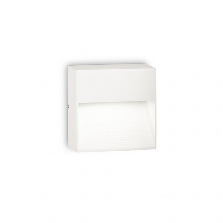 Lampada segnapassi da esterno a led con struttura in alluminio quadrata
