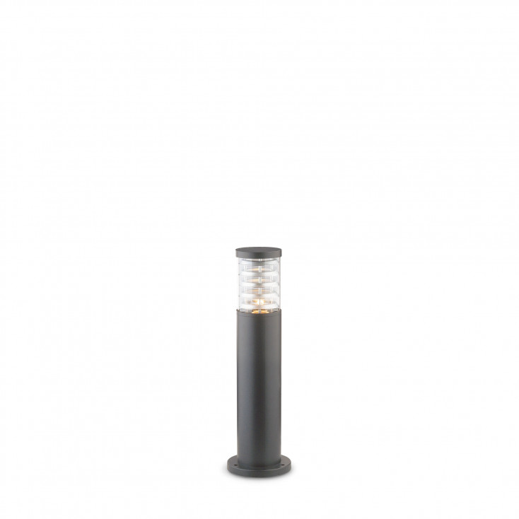 Paletto luce da giardino con struttura bassa in alluminio e diffusore in vetro