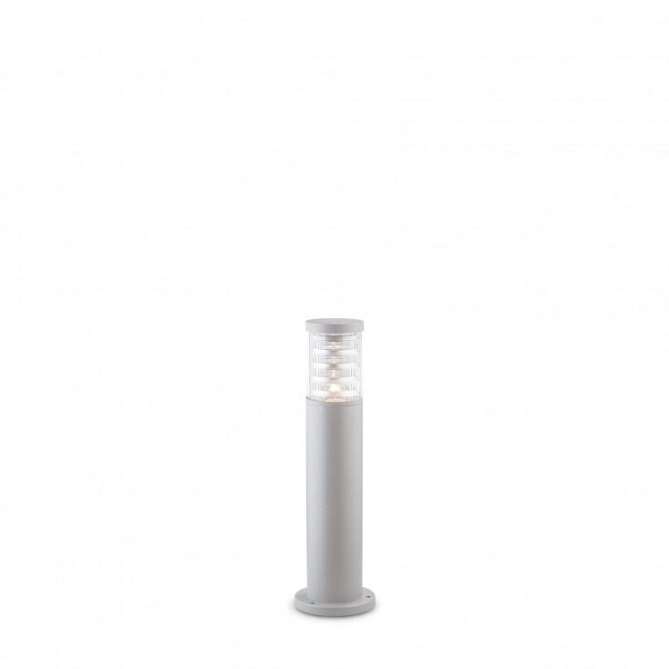 Paletto luce da giardino con struttura bassa in alluminio e diffusore in vetro