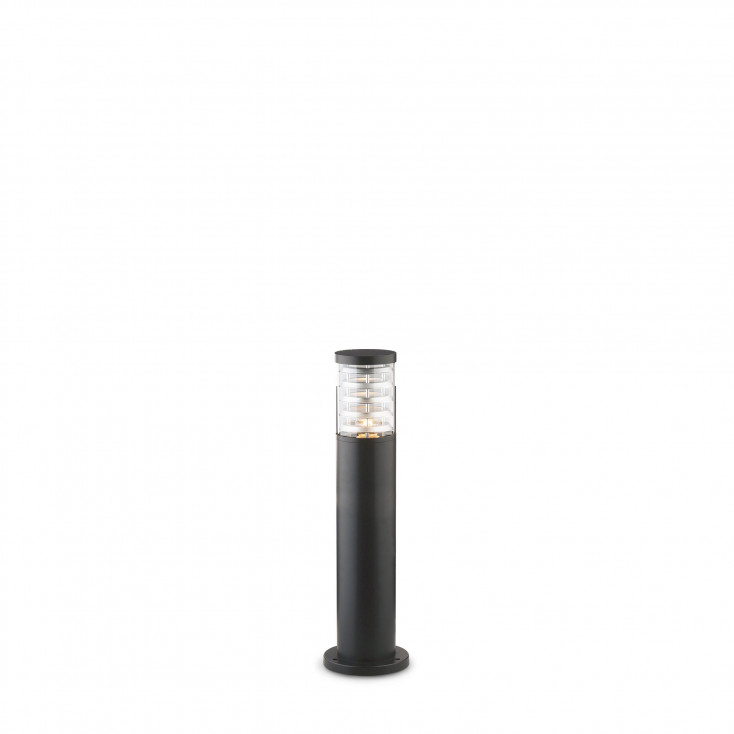 Paletto luce da giardino con struttura bassa in alluminio e diffusore in vetro