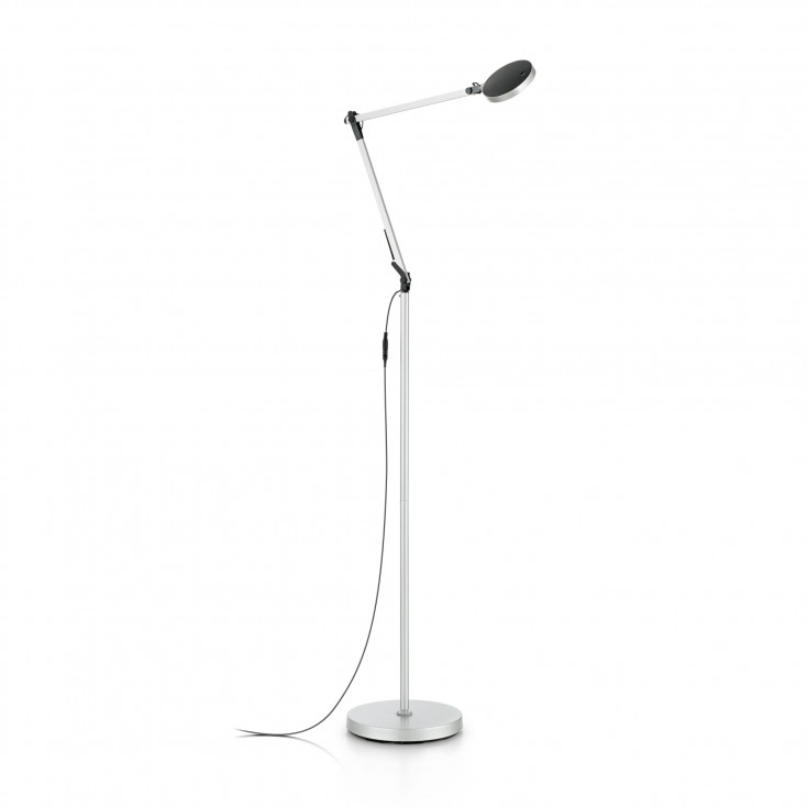 Piantana a led con struttura in alluminio e diffusore orientabile