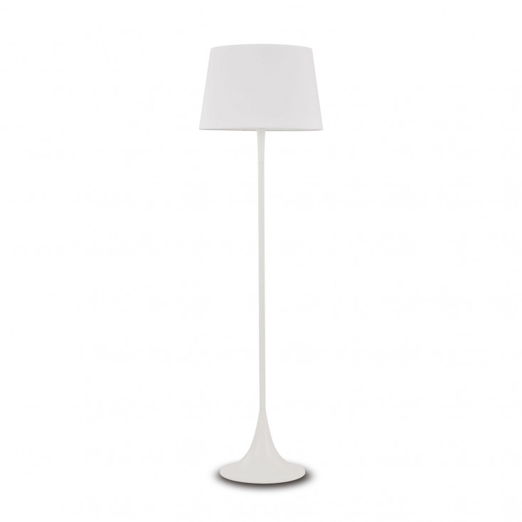 Piantana moderna in metallo con paralume in lamina di pvc