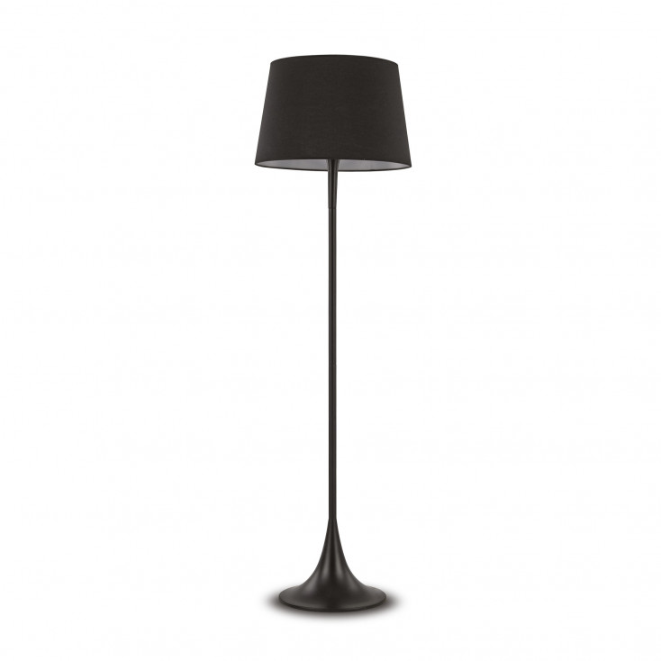 Piantana moderna in metallo con paralume in lamina di pvc