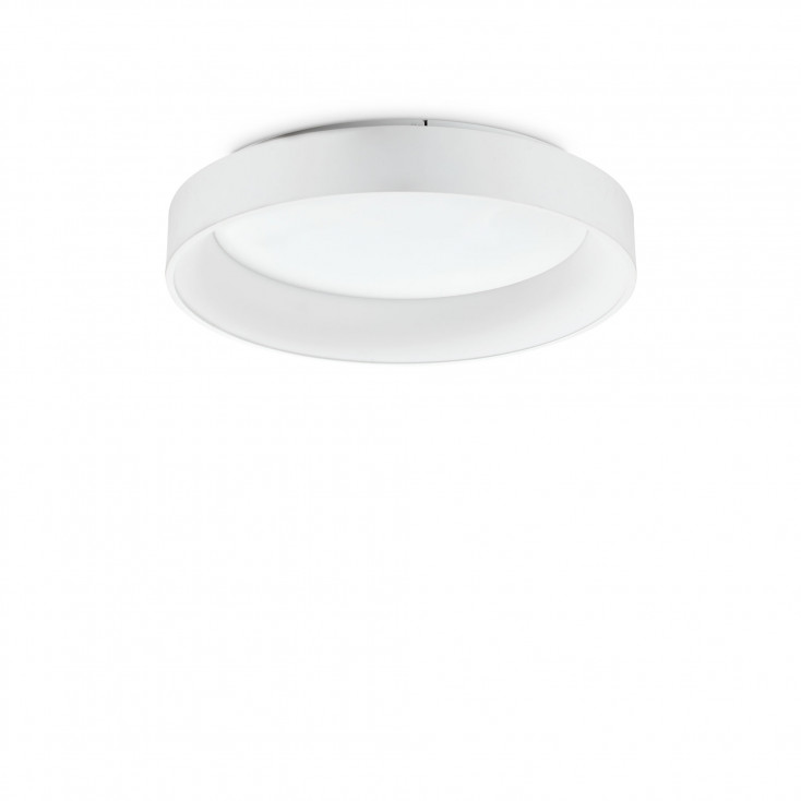 Plafoniera a led media con struttura in metallo e diffusore rotondo