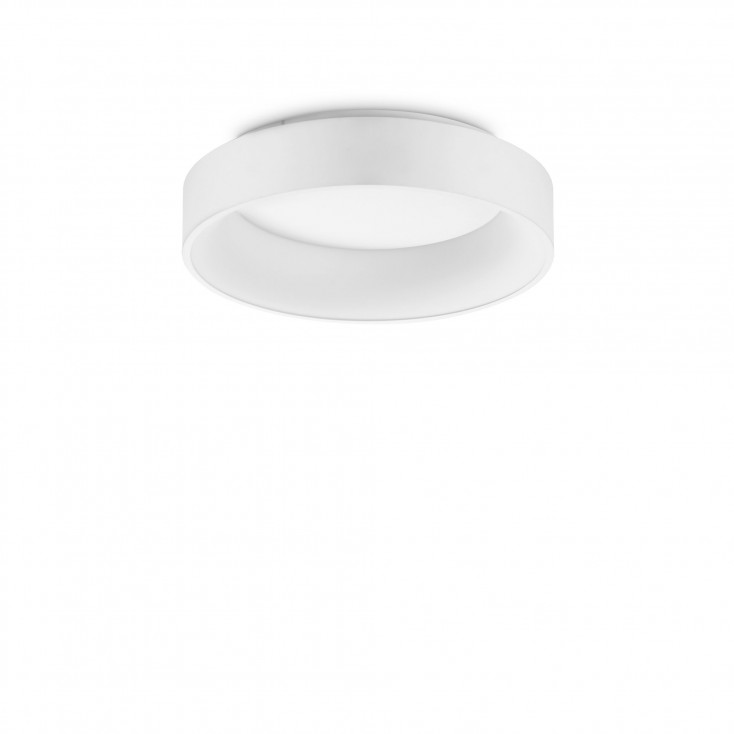 Plafoniera a led piccola con struttura in metallo e diffusore rotondo