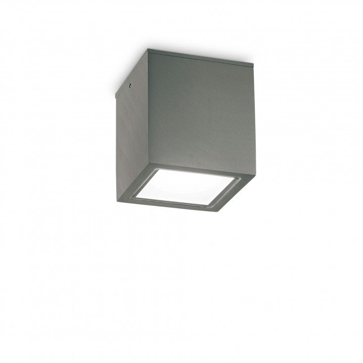 Plafoniera da esterno grande in alluminio con diffusore in vetro