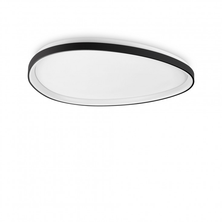 Plafoniera grande a led con struttura in metallo e diffusore in policarbonato
