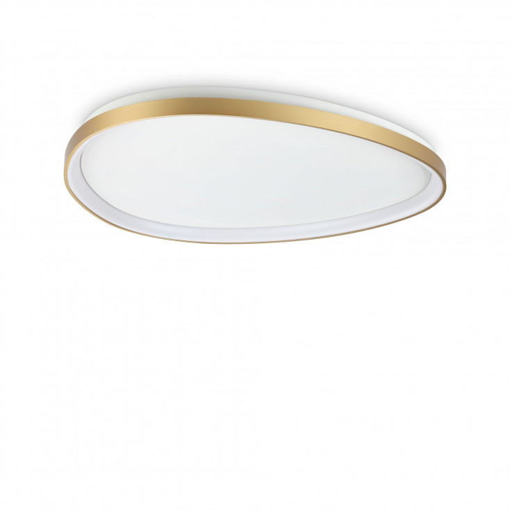 Plafoniera grande a led con struttura in metallo e diffusore in policarbonato