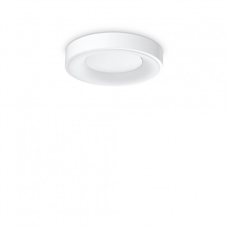 Plafoniera mini a led con struttura in metallo riflettente rotonda