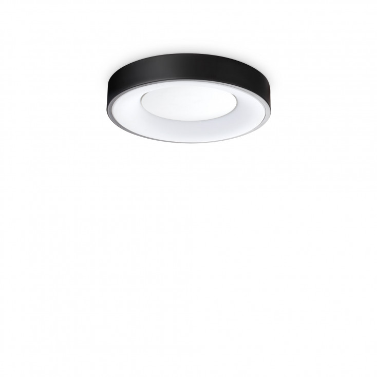 Plafoniera mini a led con struttura in metallo riflettente rotonda
