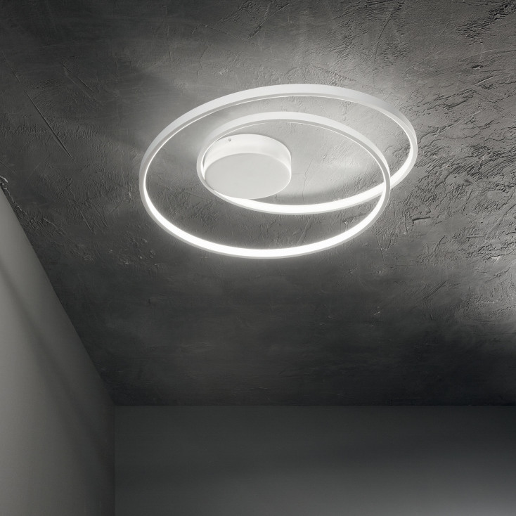 Plafoniera moderna a led circolare montatura in metallo e diffusore in acrilico