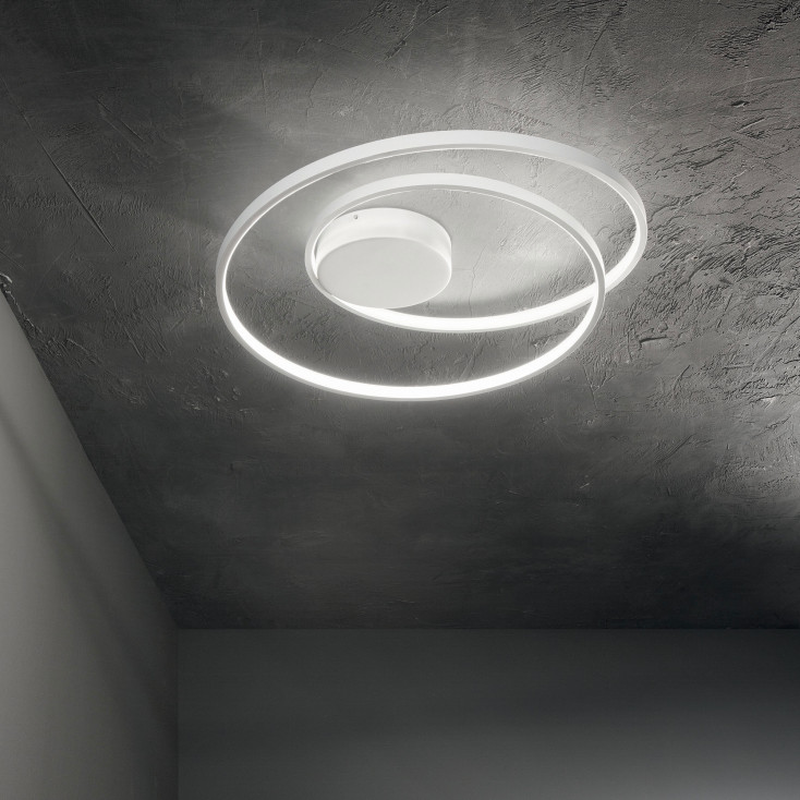 Plafoniera moderna a led circolare montatura in metallo e diffusore in acrilico