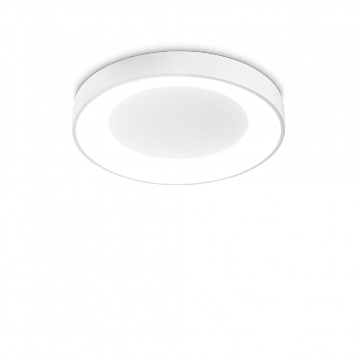 Plafoniera piccola a led con struttura in metallo riflettente rotonda