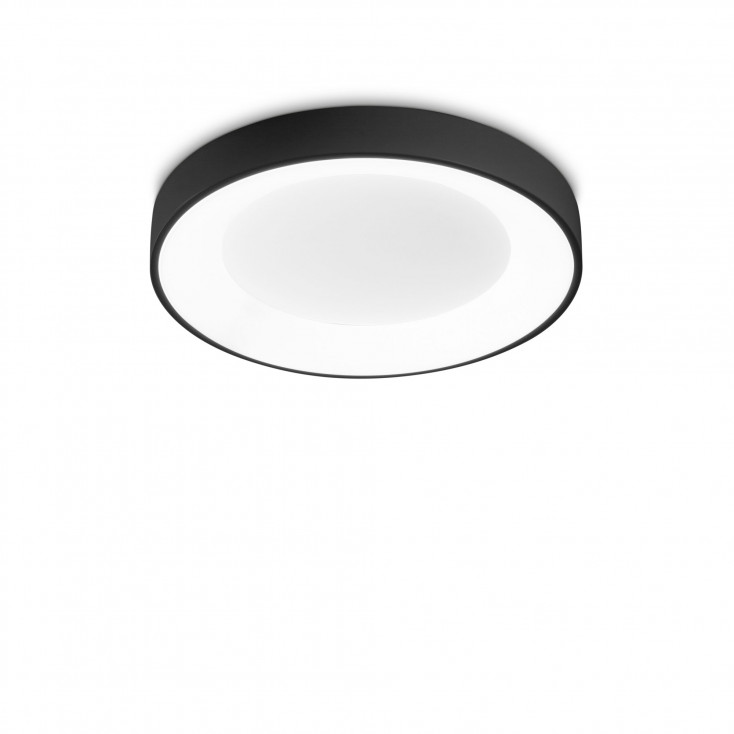 Plafoniera piccola a led con struttura in metallo riflettente rotonda