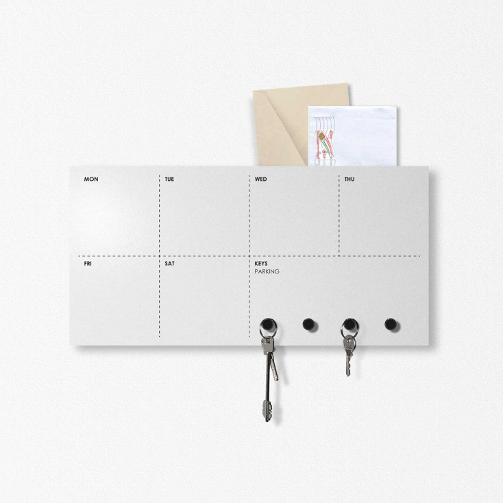 Appendichiavi da parete con planner settimanale lavagna magnetica e calendario
