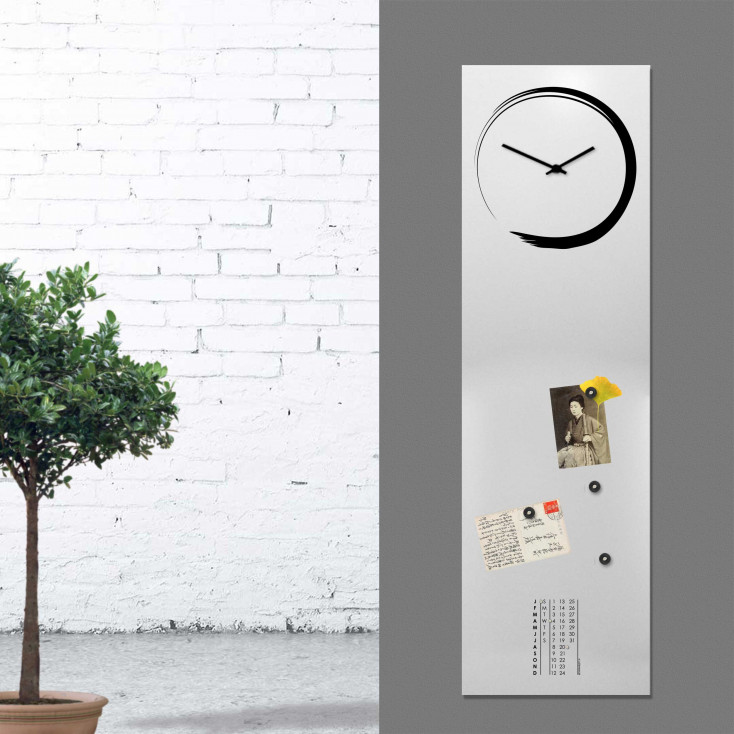 Orologio da parete verticale con calendario e lavagna magnetica "S-ENSO"