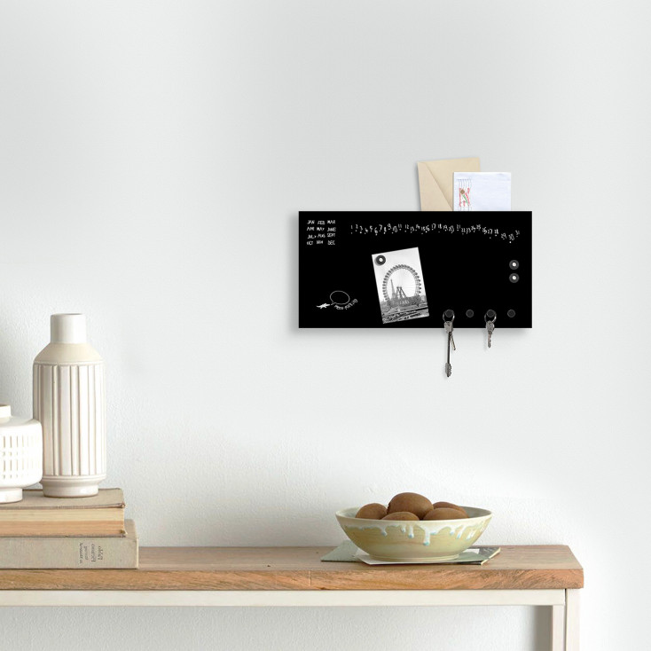 Portachiavi da parete per ufficio con calendario e lavagna magnetica "MINI KROK"