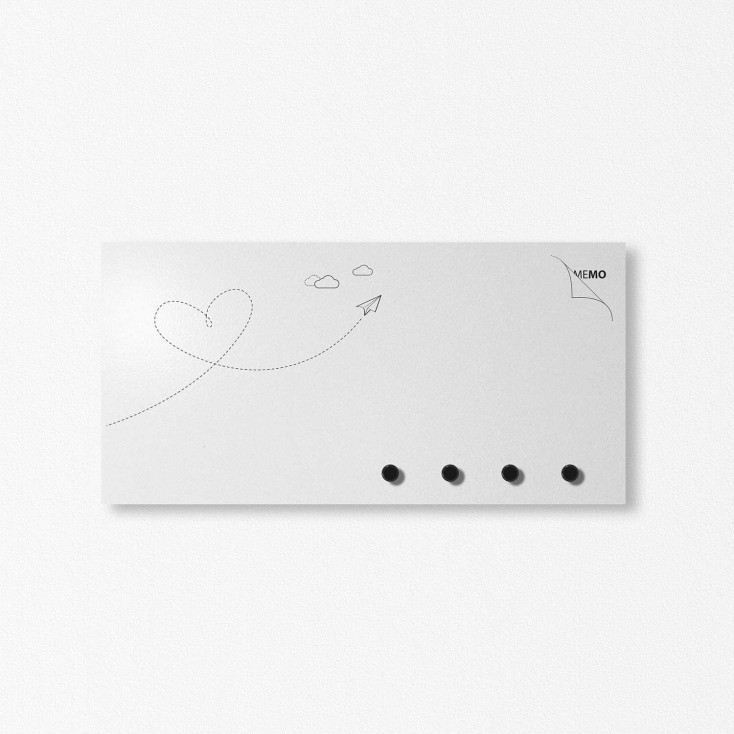 Portachiavi con portalettere in metallo e accessori metallici "LOVE"