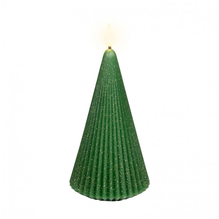 Candela piramidale con effetto fiamma a led