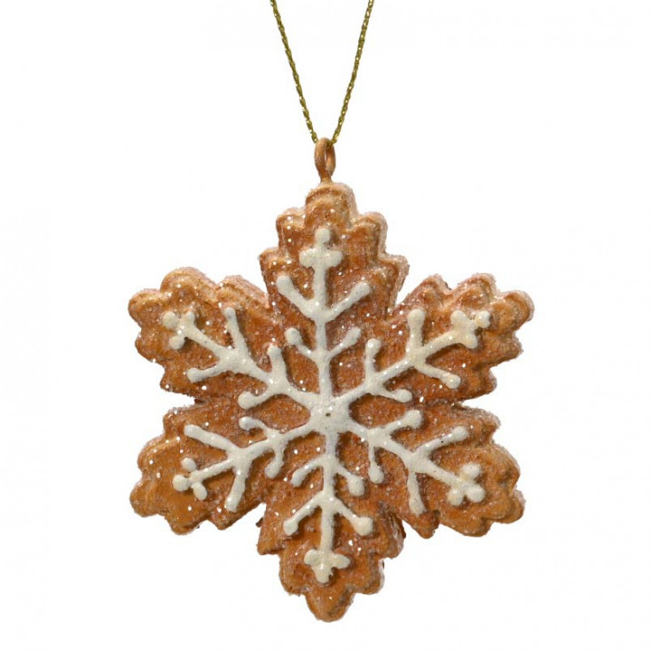 Decorazione albero di natale fiocco di neve in resina