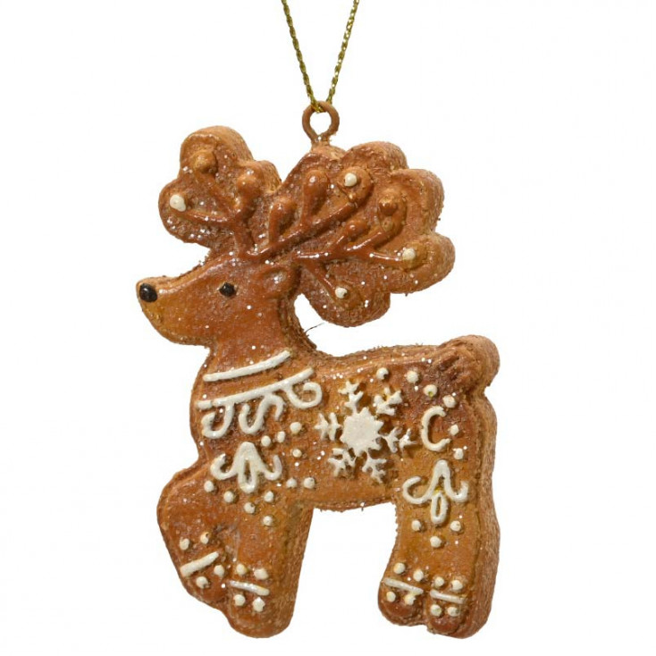 Decorazione albero di natale renna in resina