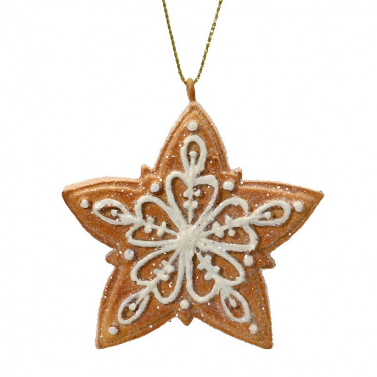 Decorazione albero di natale stella in resina