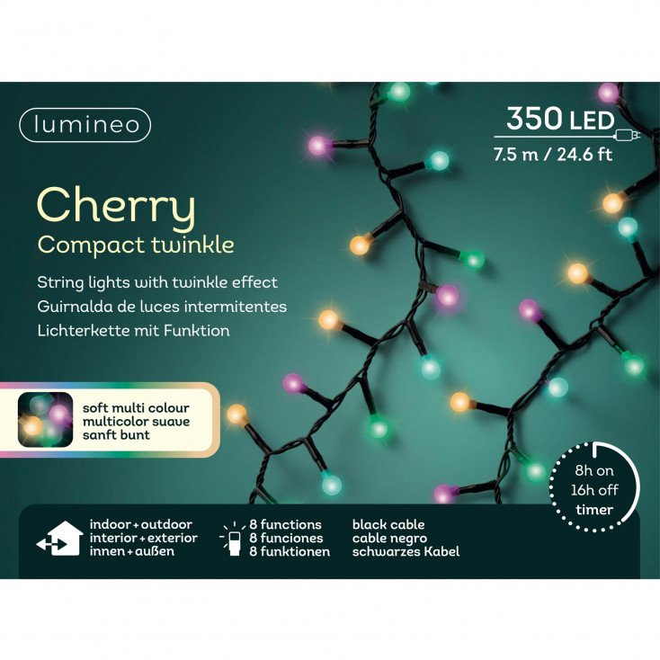 Luci con 350 LED cavo nero