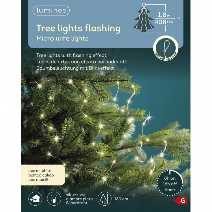Micro led per albero di natale con 408 led