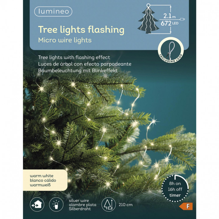 Micro led per albero di natale con 672 led
