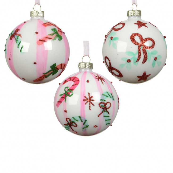 Palline per albero di natale set 3 pezzi