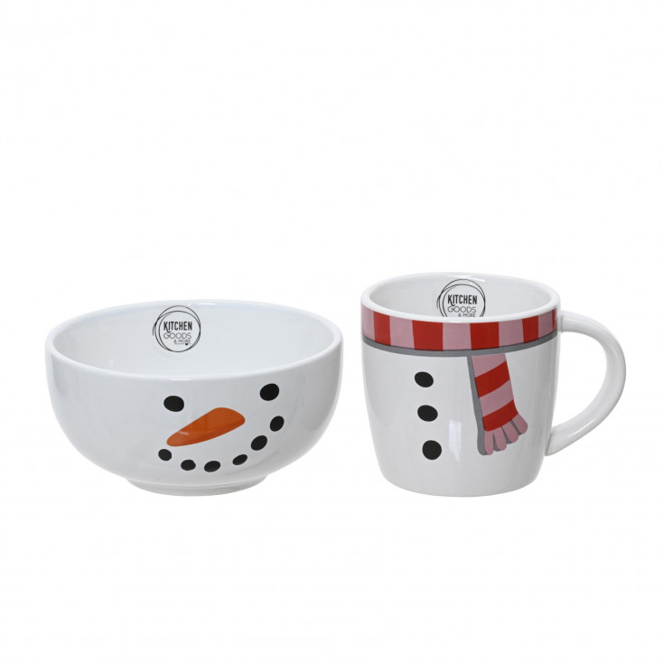 Set colazione in ceramica in stile natalizio
