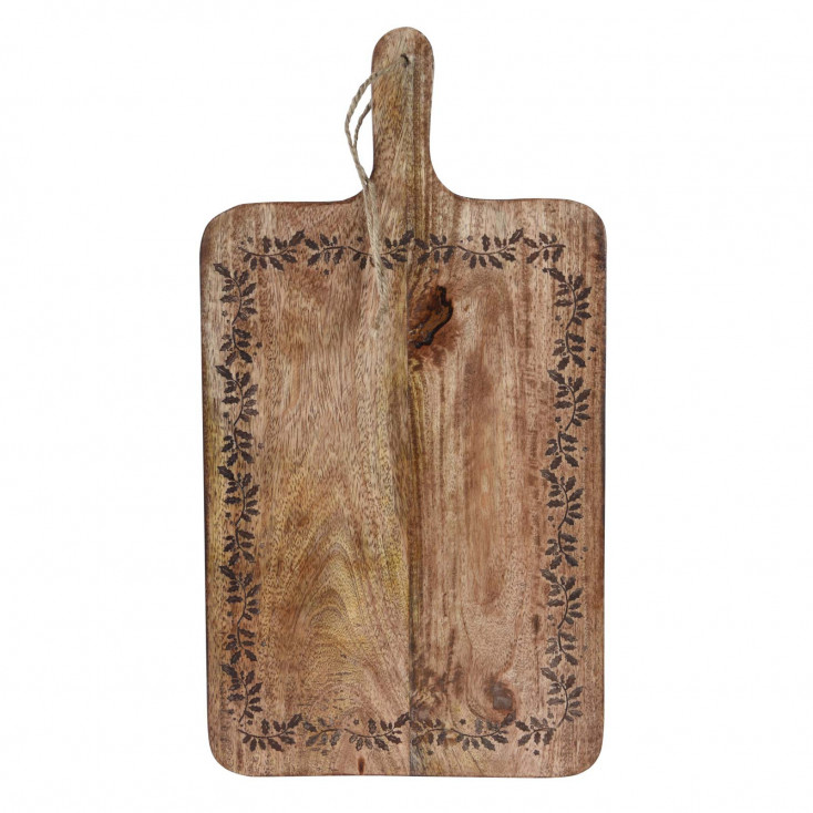 Tagliere in legno con decori natalizi