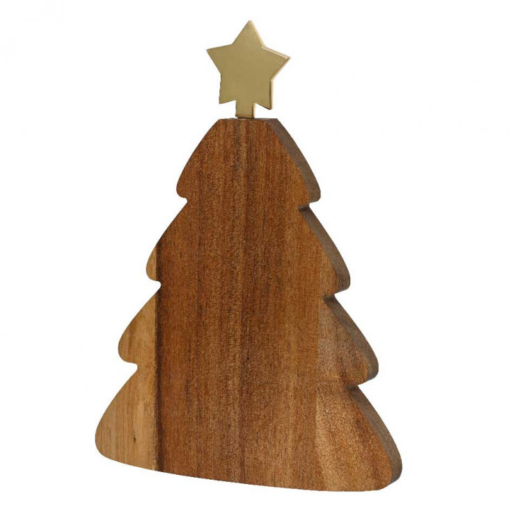 Tagliere in legno di acacia a tema natalizio