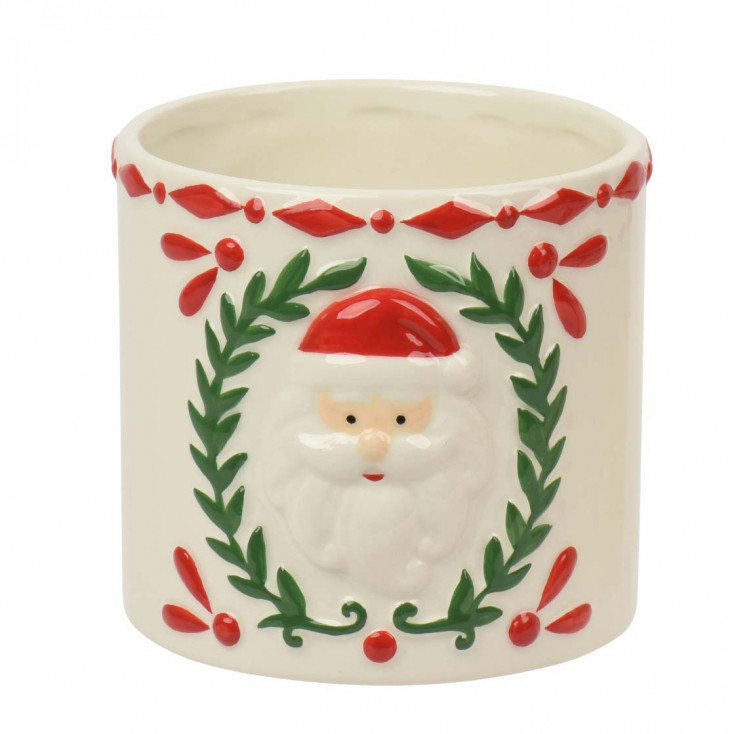 Vaso grande con babbo natale