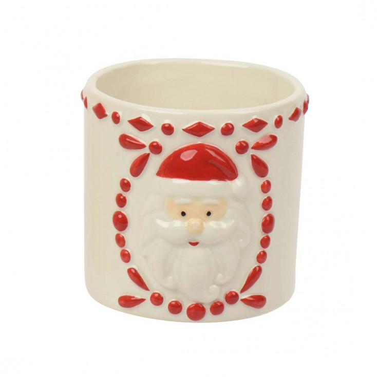Vaso piccolo con babbo natale