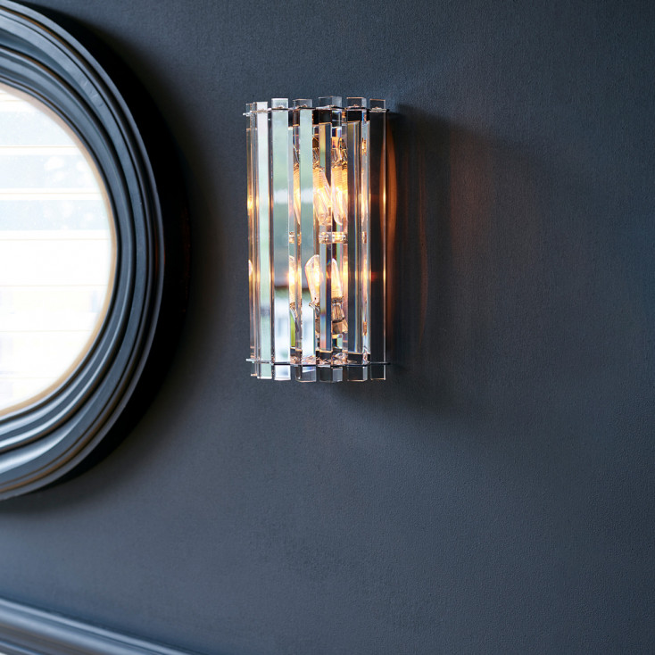 Applique a parete in cristallo a 2 luci a LED dal design moderno