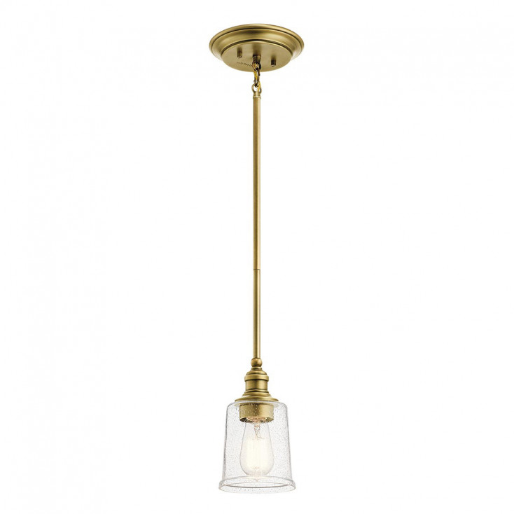 Lampada a sospensione in acciaio con singolo diffusore piccolo in vetro moderno