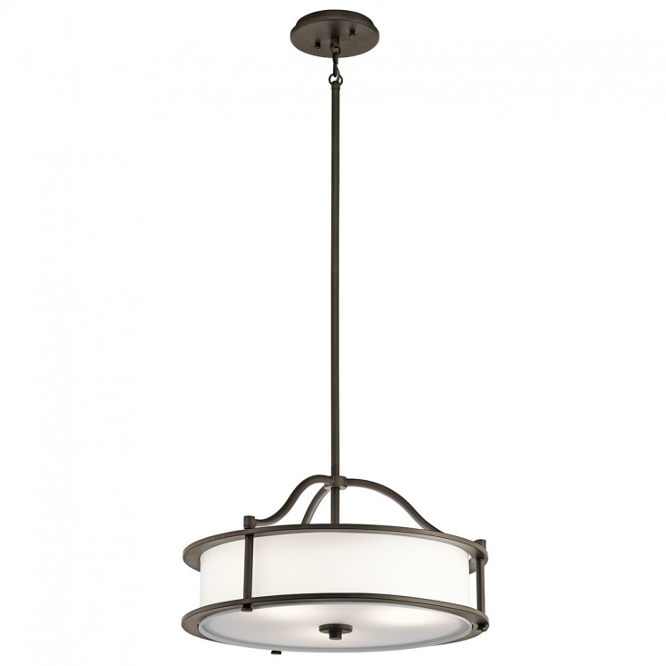 Lampada a sospensione in acciaio diffusore in vetro a 3 luci dal design moderno