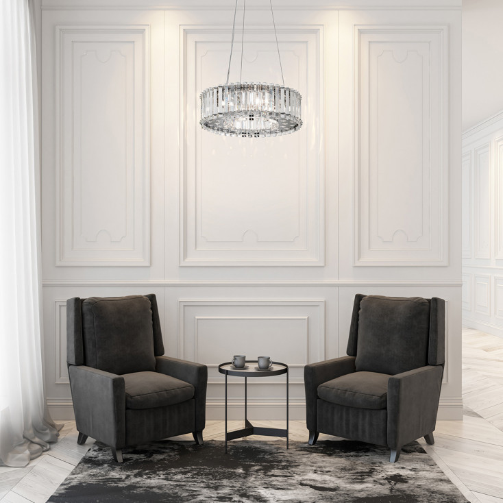 Lampadario in cristallo a 6 luci a LED dal design moderno