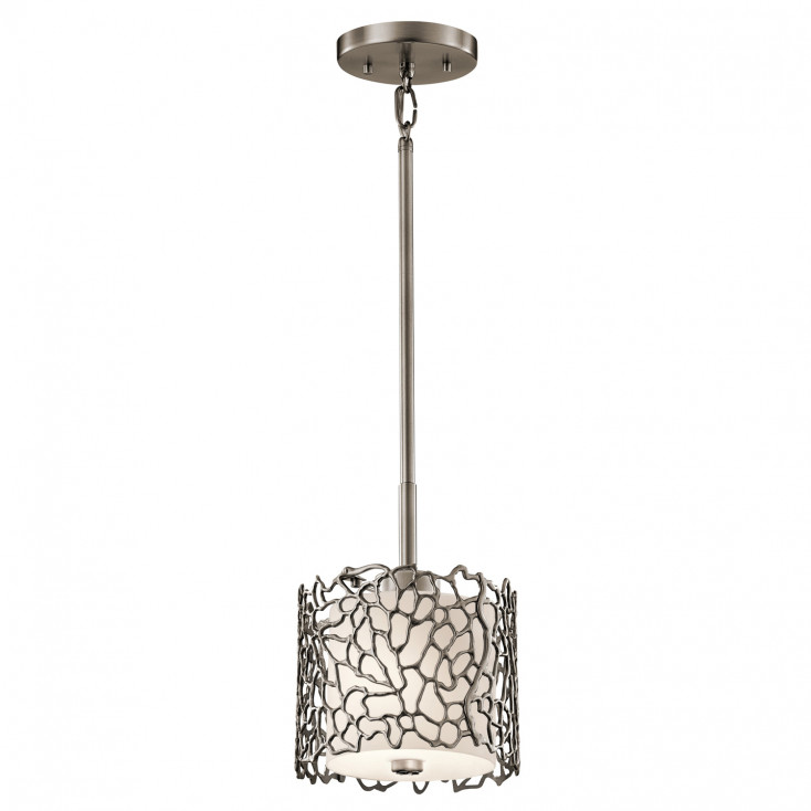 Lampada a sospensione piccola con diffusore in vetro a 3 luci dal design moderno